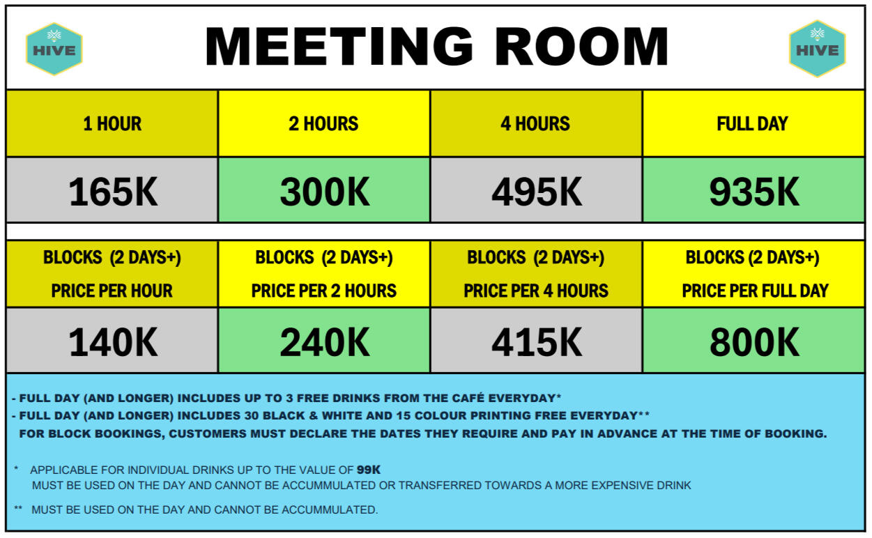 Meeting Room prices